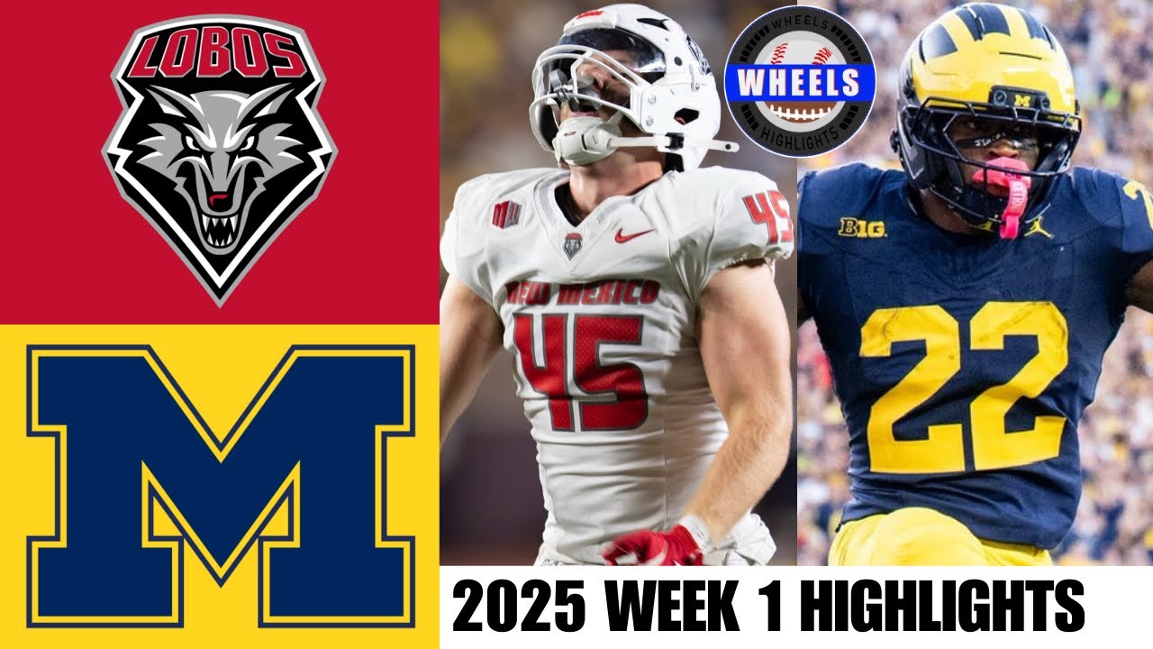 #14 Michigan vs New Mexico Highlights | Week 1 | 2025 College Football Highlights
