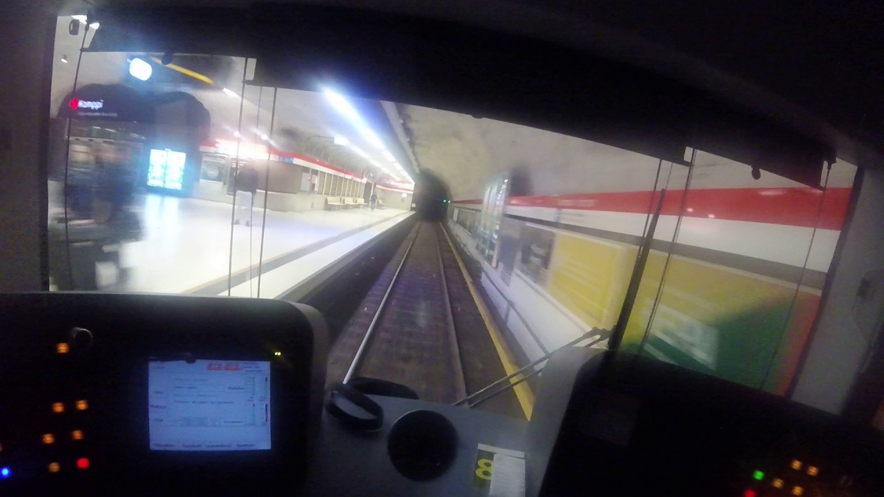 Helsinki metro. Ruoholahti-Mellunmäki. Kuljettajan näkymä. Drivers view. Part 1/3.