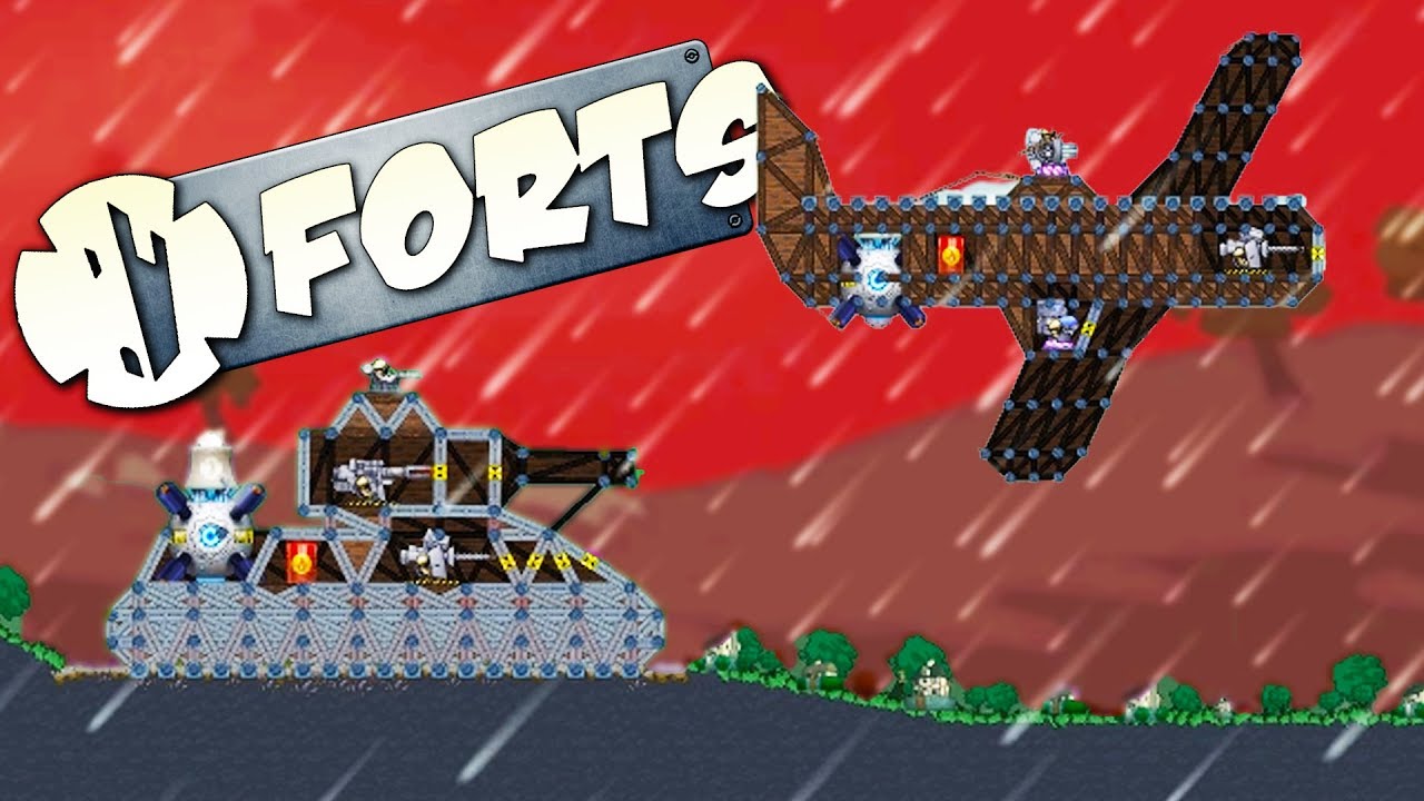 MASSIVE TANKS AND AIRPLANE BATTLES - Forts Multiplayer Gameplay