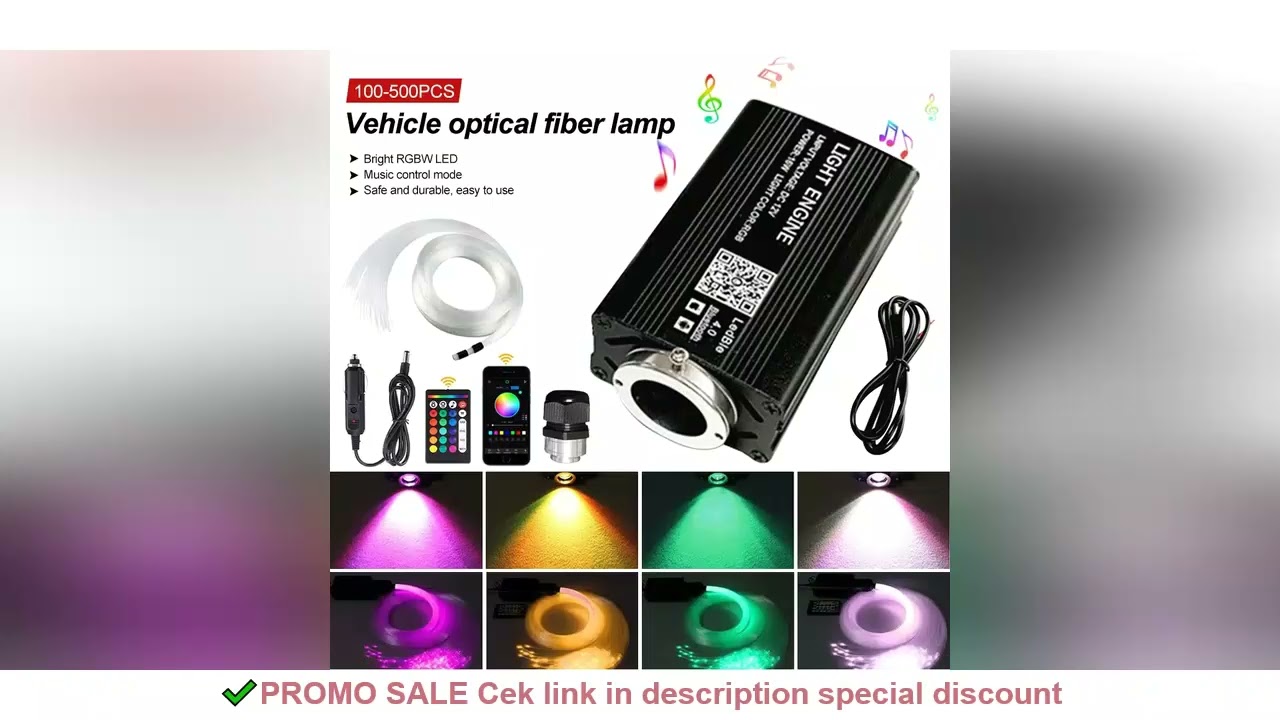 Car Starry Sky Light Auto Home Fiber Optic Lights Atmosphere Lamp Music Control Ceiling Lights RGB 1