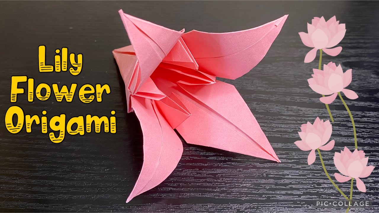 Lily Flower Origami |  Paper Lily | How to Fold Paper Flower