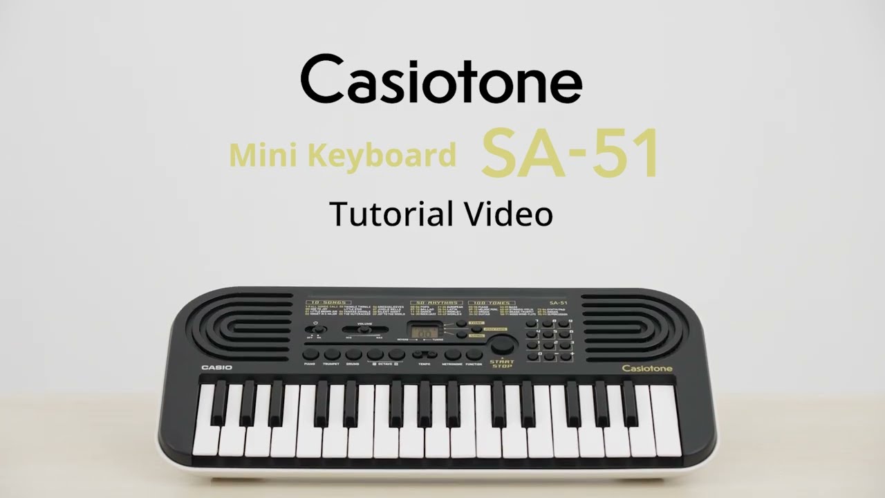 Casiotone Mini Keyboard SA-51 Tutorial Video | CASIO