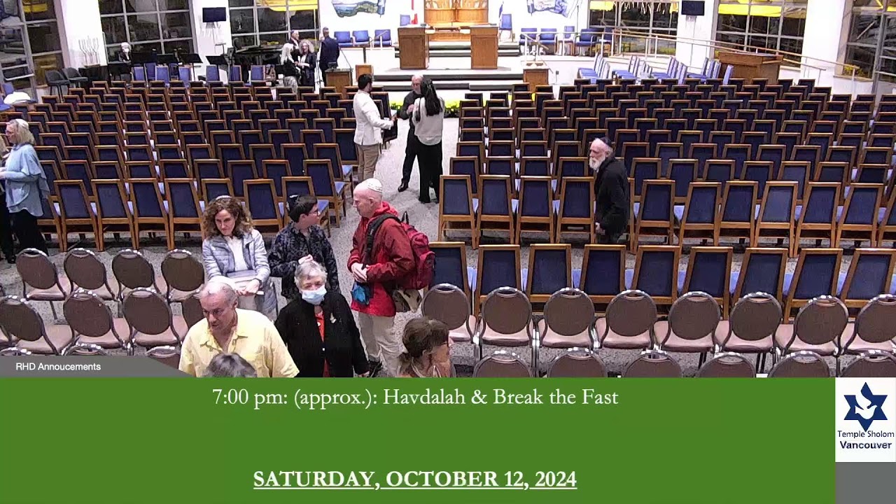 Kol Nidre Service 5785  - Temple Sholom, Vancouver, BC