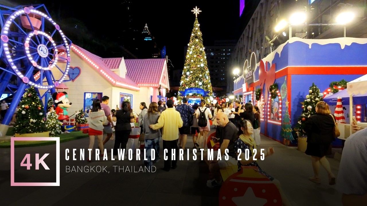 Christmas at CentralWorld Bangkok 🎄 Festive Night Walk | POV Walking Tour | Good Vibes Walks