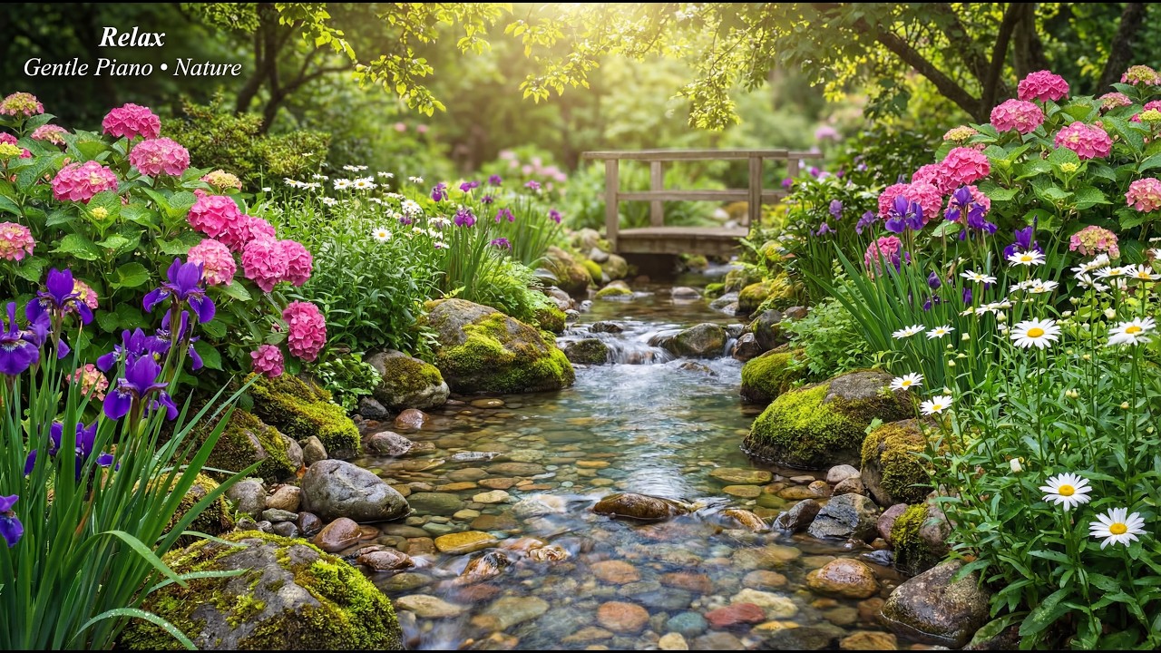 Gentle Piano Music 🌿 Relaxing Music & Beautiful Nature Scenery, Stress Relief, Calming & Meditation