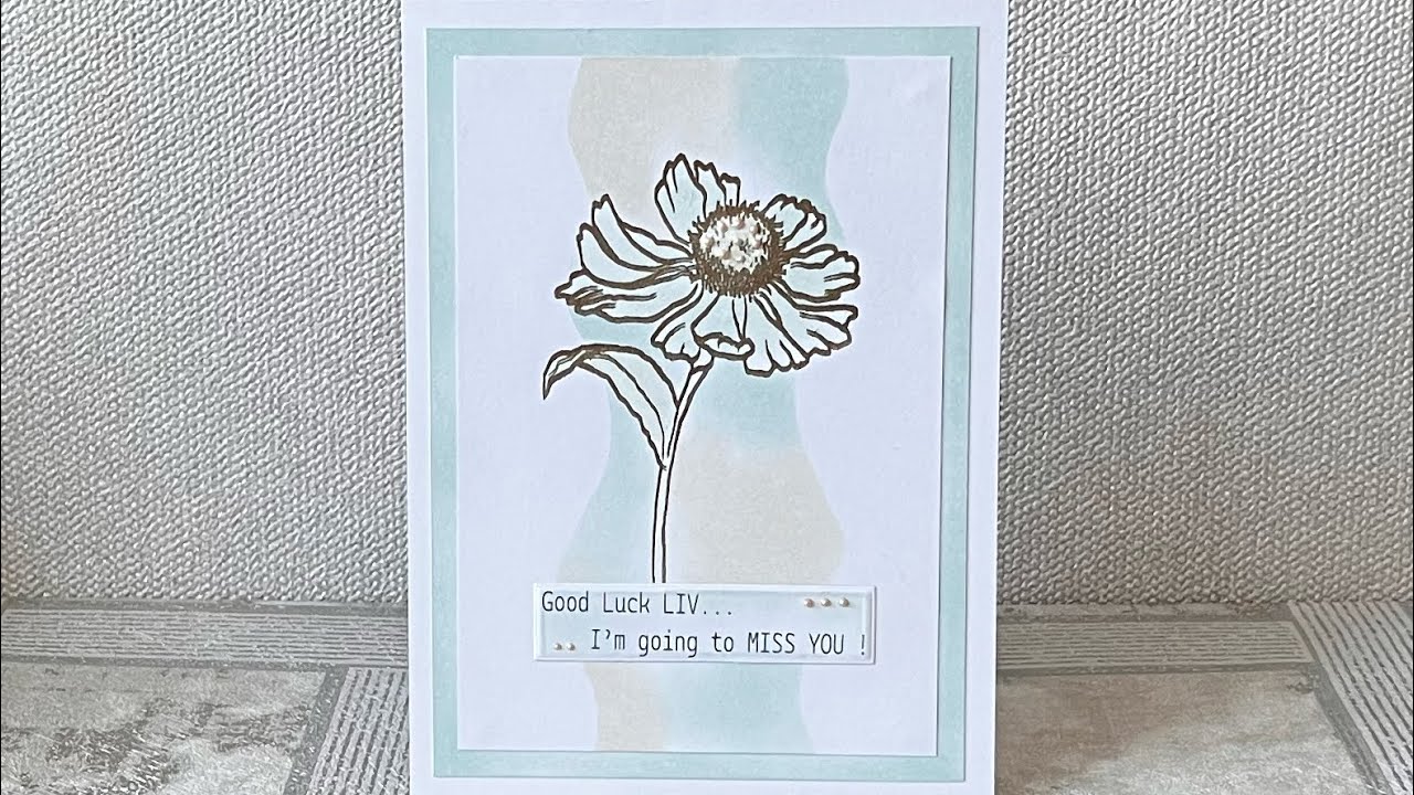 Easy Stamped ink blending card ( with my homemade ink pads! )