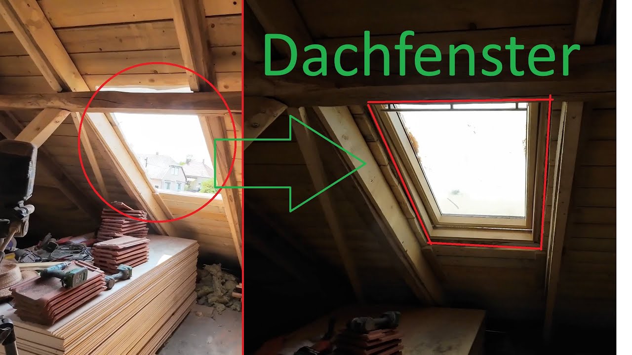 Dachfenster einbauen mit Tipps / umsetzen selber machen - Dachstuhl - Dachschrägenfenster