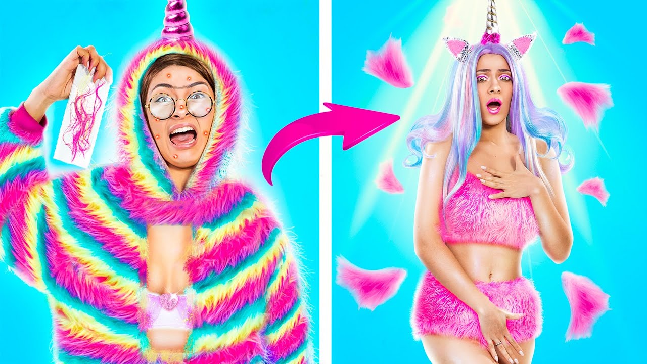 From Nerd to Popular Unicorn! Fantastic Makeover with Gadgets and Hacks!