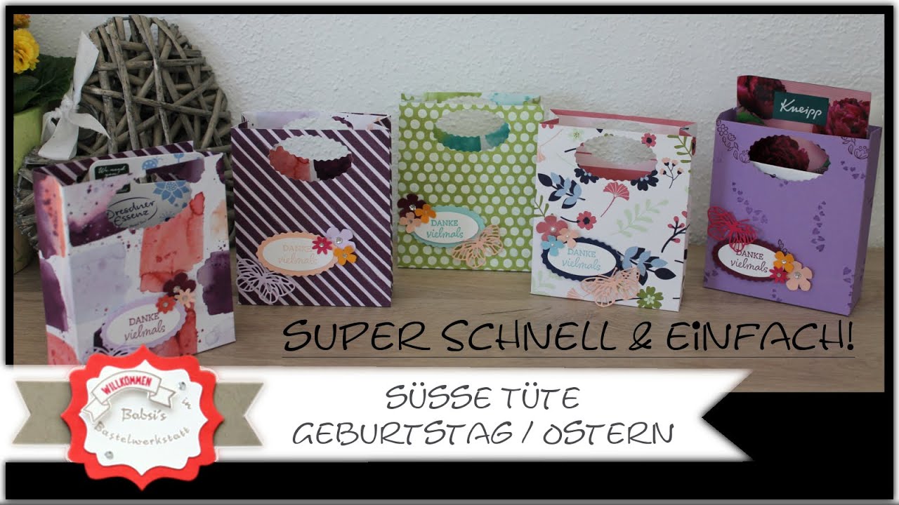 Einfache & süße Tüte basteln - Goodie  - Ostertüte - Oster Verpackung basteln - Stampin´Up! - DIY