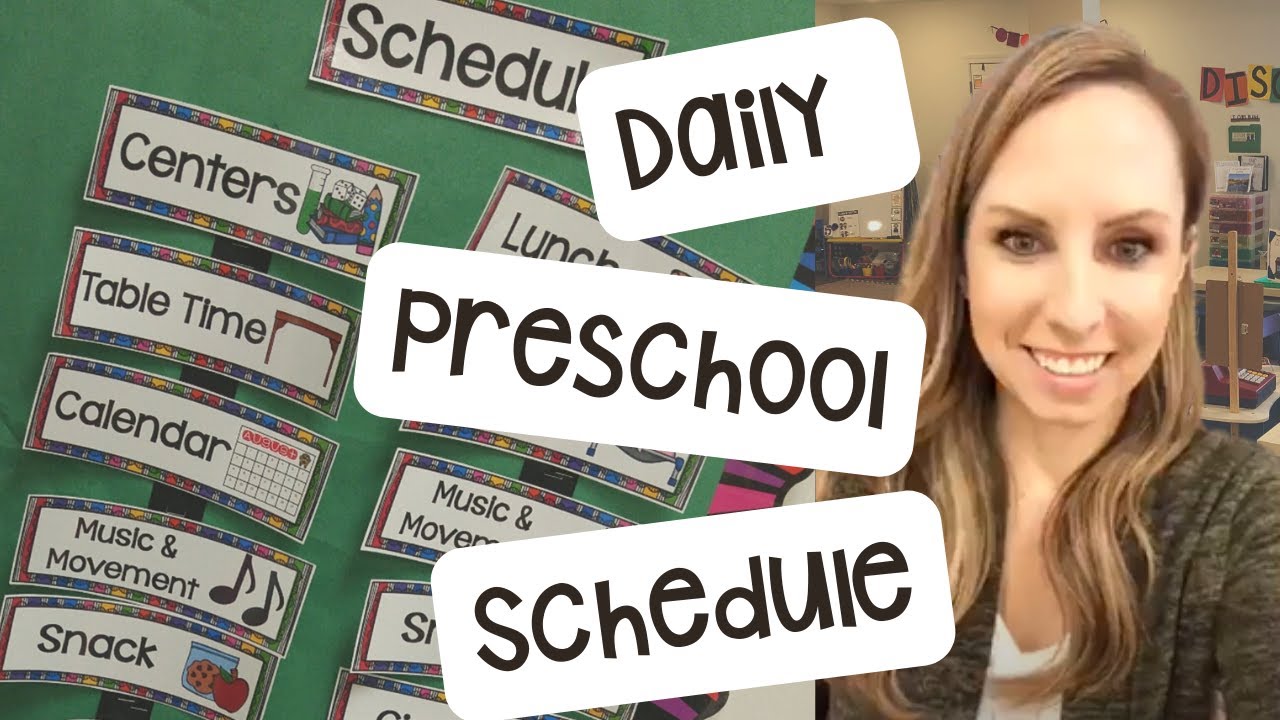Daily Schedule for Preschool Pre K