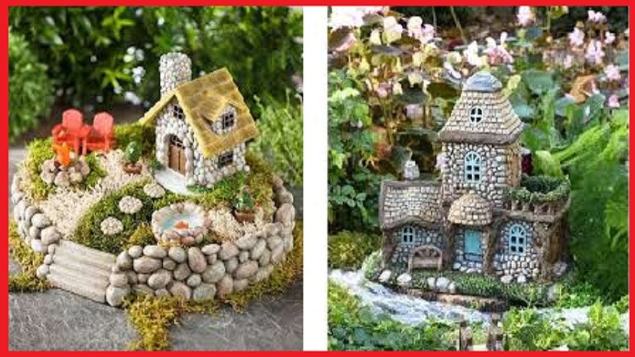 DIY Miniature Stone Fairy House Tutorial| How to Make Fairy Houses #5-MinuteCrafts DIY Fairy Garden