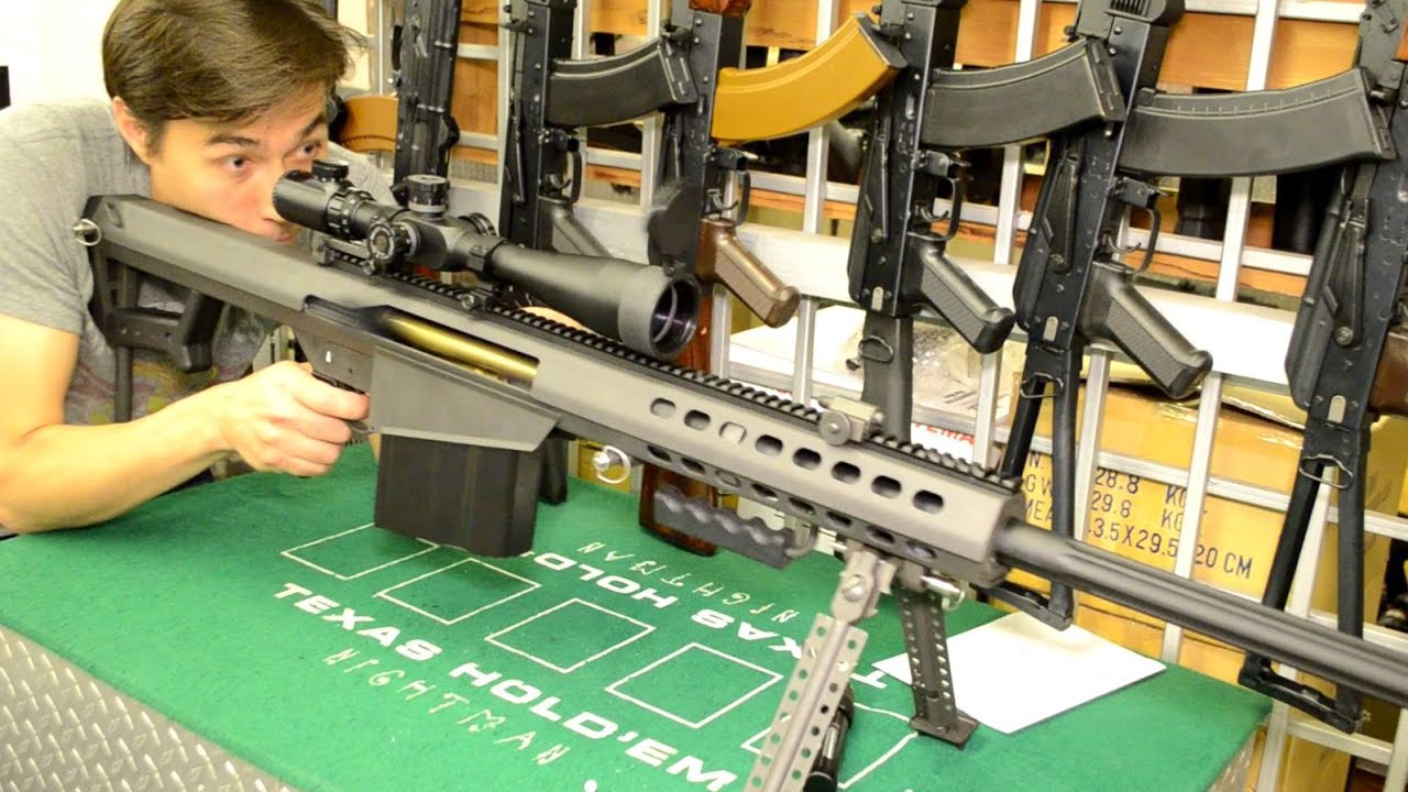 Airsoft Barrett M107 shell ejecting GBBR by SOCOM GEAR. ENG subtitles