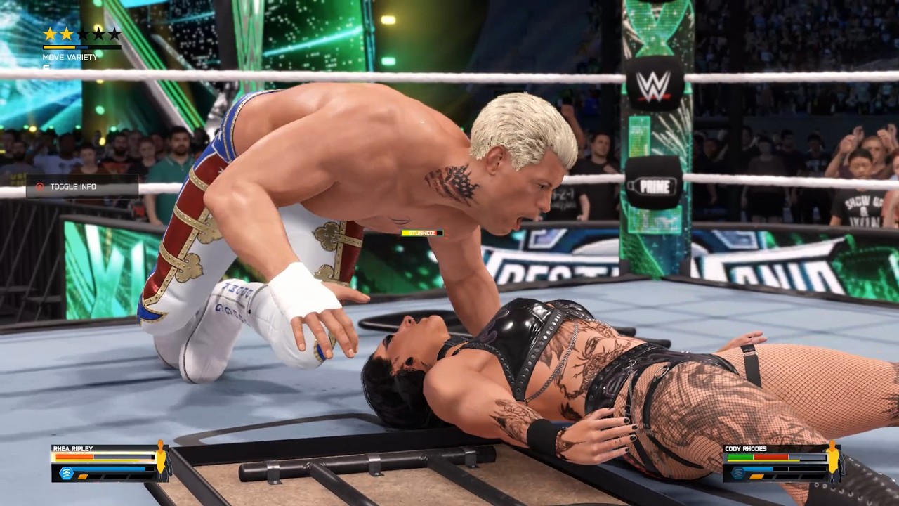 WWE 2K25 - Rhea Ripley vs Cody Rhodes | WrestleMania Intergender Bash! | PS5 4K60