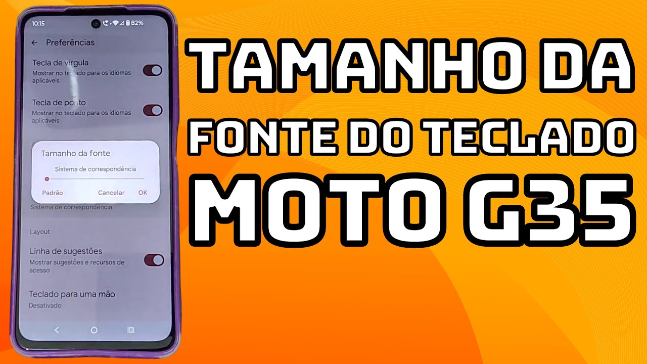 COMO MUDAR O TAMANHO DA FONTE DO TECLADO DO CELULAR MOTOROLA MOTO G35 5G