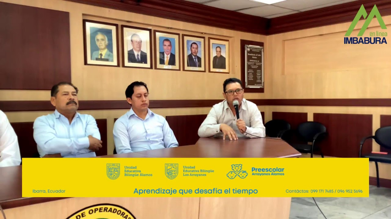 Rueda de prensa sobre las operadoras de transporte en Imbabura