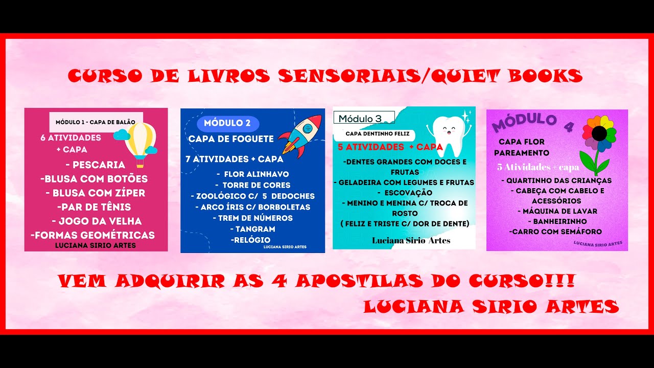 #ganhedinheiro  TRABALHANDO EM CASA fazendo livros sensoriais  - AULA 1 CAPA DO LIVRO