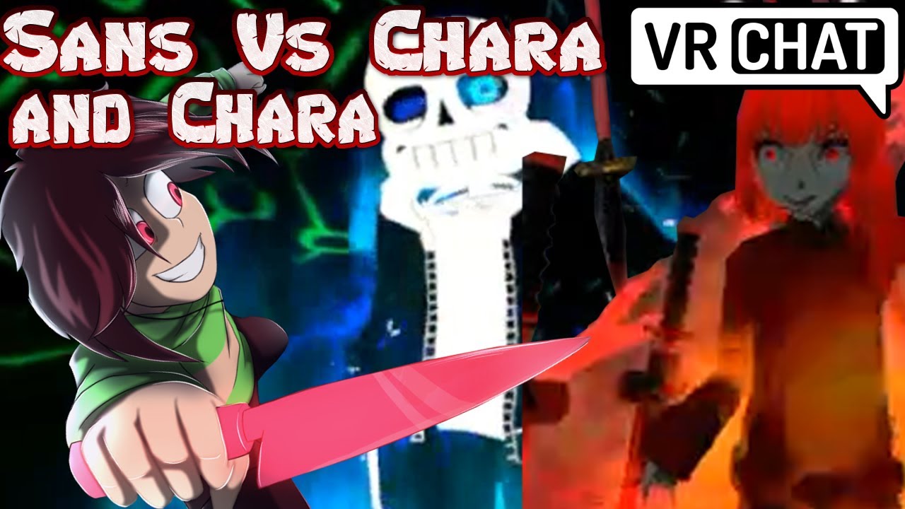 VRtale Chara and Kniffy Chara vs Sans in VRchat