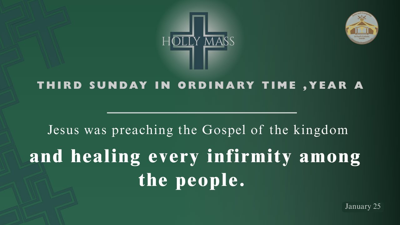 LIVE CATHOLIC 11:30 AM|THIRD SUNDAY IN ORDINARY TIME ,YEAR A| January 25