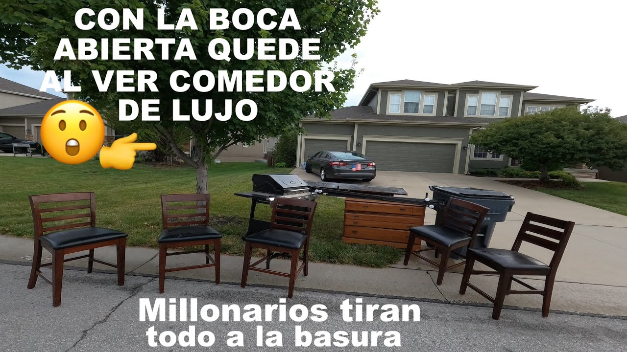 😱 Wow rescate MUEBLES de MUCHO valor $$$💵💵  Mira el VIDEO 😱 / LO QUE TIRAN EN USA LOS MILLONARIOS