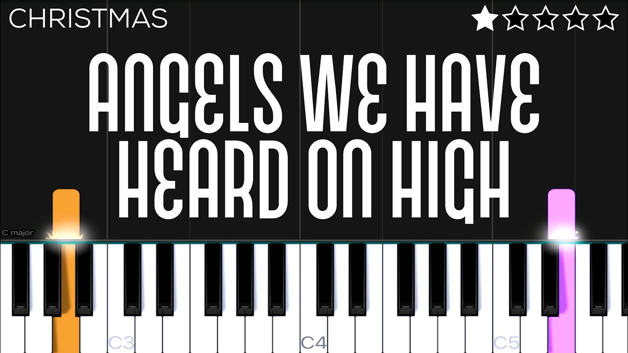 Christmas - Angels We Have Heard On High | EASY Piano Tutorial