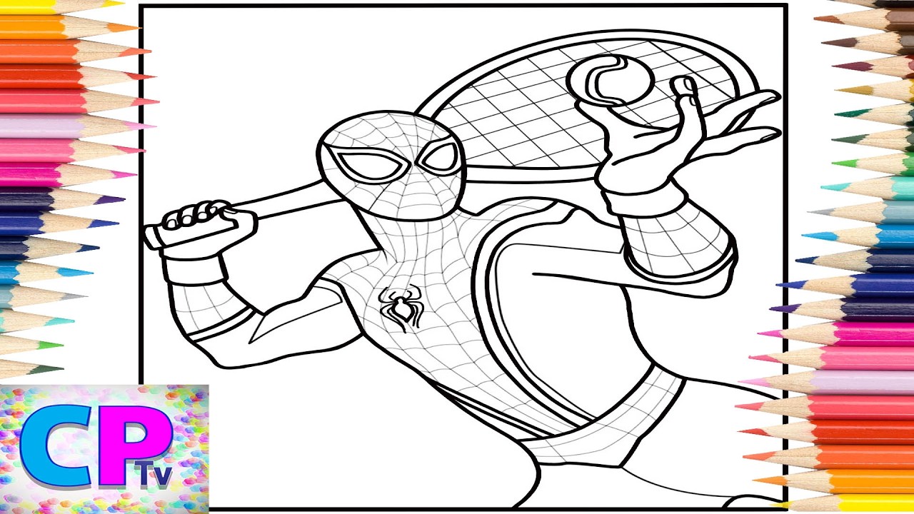 Spiderman Plays Tennis/Spiderman Reveals Hands to Catch Tennis Racket/Creative Hobby/Art Therapy