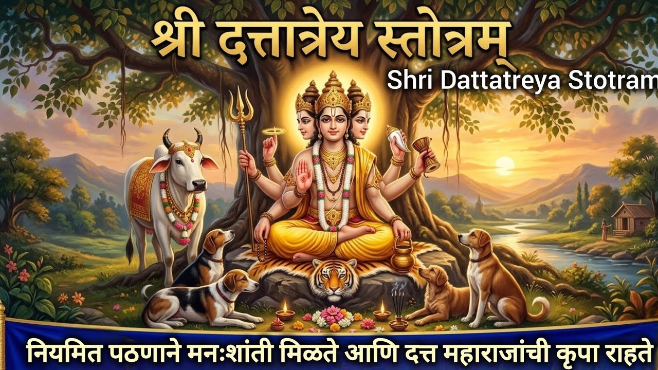 श्री दत्तात्रेय स्तोत्रम् | Shri Dattatreya Stotram​ | दररोज हे स्तोत्र ऐकल्याने गुरूंची कृपा लाभेल 