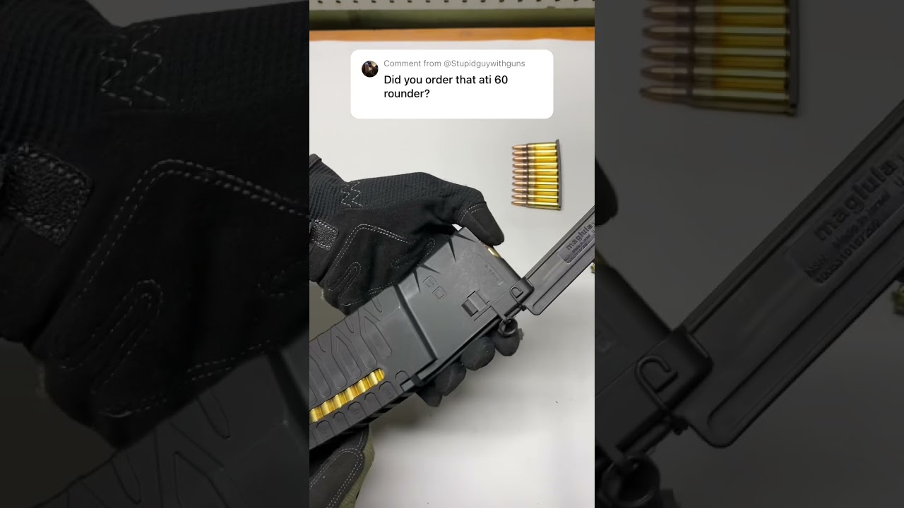 Снаряжение магазина ATI Schmeisser на 60 патронов с помощью съемников #shorts #reload #strippercl...