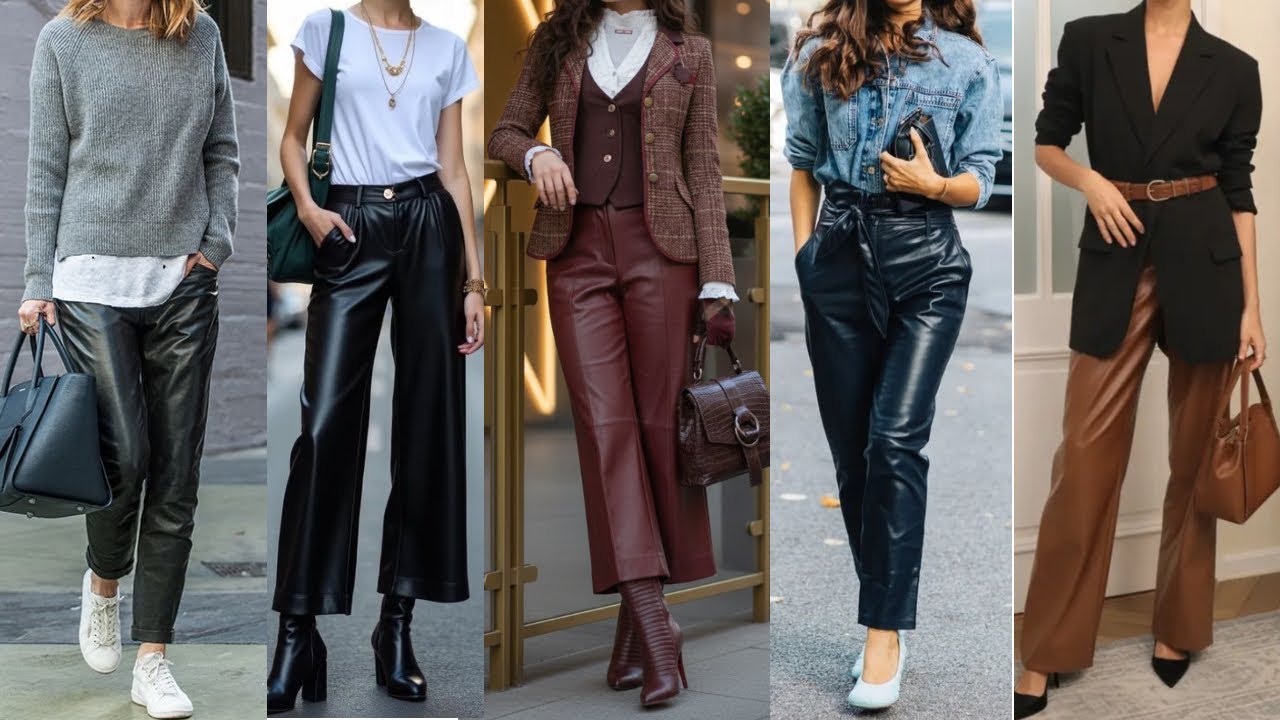 Cómo Combinar PANTALONES de CUERO  Looks Modernos, Elegantes y Muy Favorecedores
