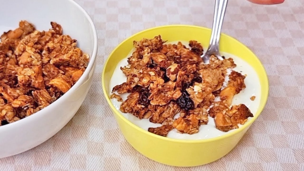 ¡LA MEJOR GRANOLA CASERA! Fácil, Barata, SIN AZÚCAR y 100% NATURAL - ¡Queda Increíble!