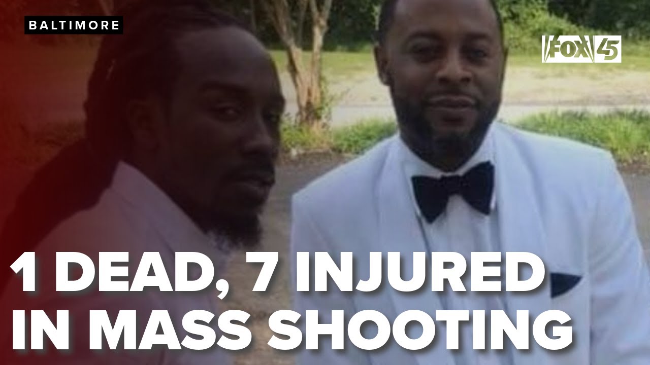 Eight people shot, one fatally, in mass shooting in Baltimore