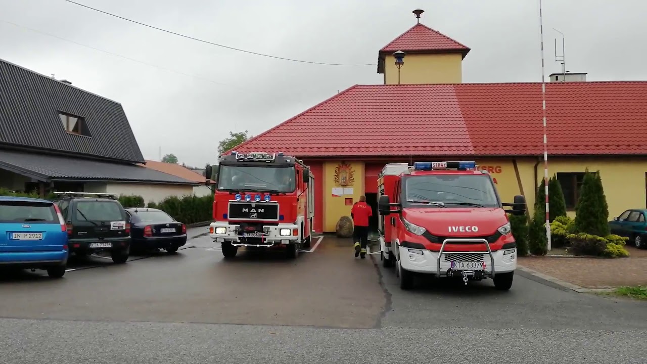 Alarmowanie i wyjazd 379[K]23 GBA Rt - OSP KSRG Rzuchowa