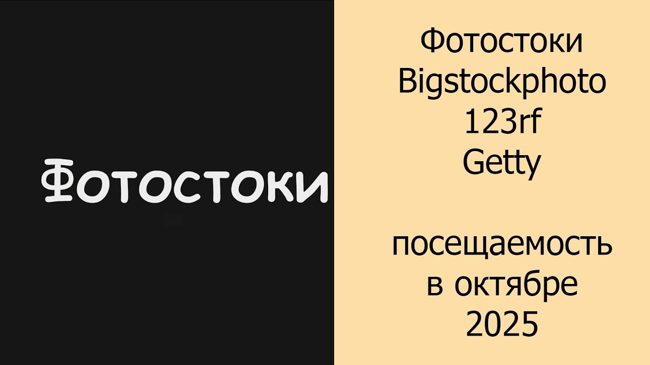 Фотостоки Bigstockphoto, 123rf, Getty посещаемость в октябре 2025 #фотостоки #фотостокер