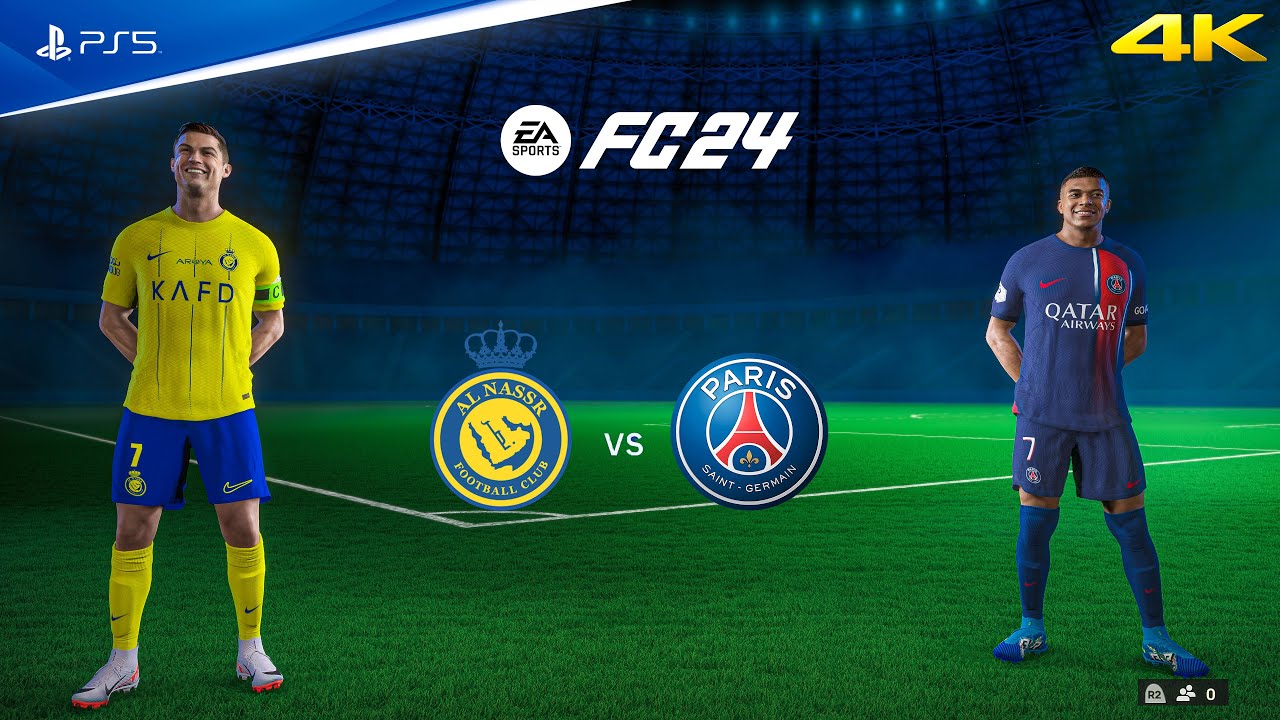FIFA 24 - Al Nassr vs PSG | Club Friendly Ft. Ronaldo, Mbappe, | PS5&trade; [4K60]