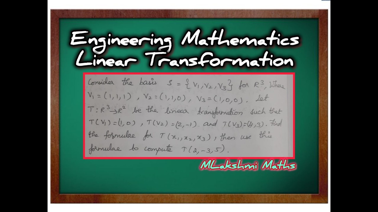 Engineering Mathematics Linear Transformation