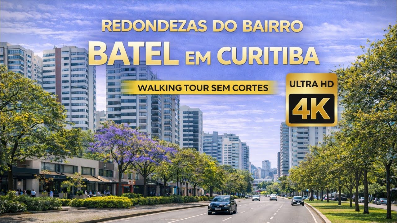 Bairro Batel | Curitiba, Brazil 🇧🇷 | Walking Tour 4K Sem Cortes