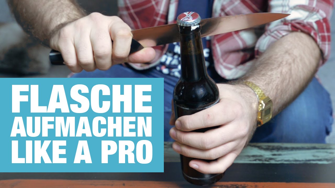 10 Wege eine Flasche zu öffnen OHNE Flaschenöffner