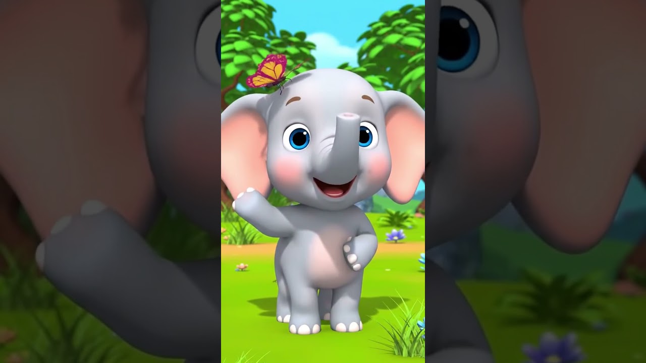 Cute Baby Elephant Butterfly Loop 🐘🦋 | Kids Cartoon Short