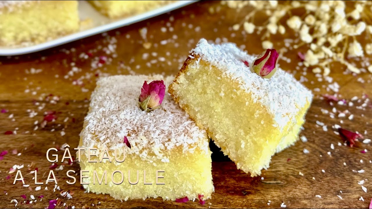 G&acirc;teau BASBOUSSA &agrave; la noix de coco 🥥 Recette traditionnelle et facile 🤎