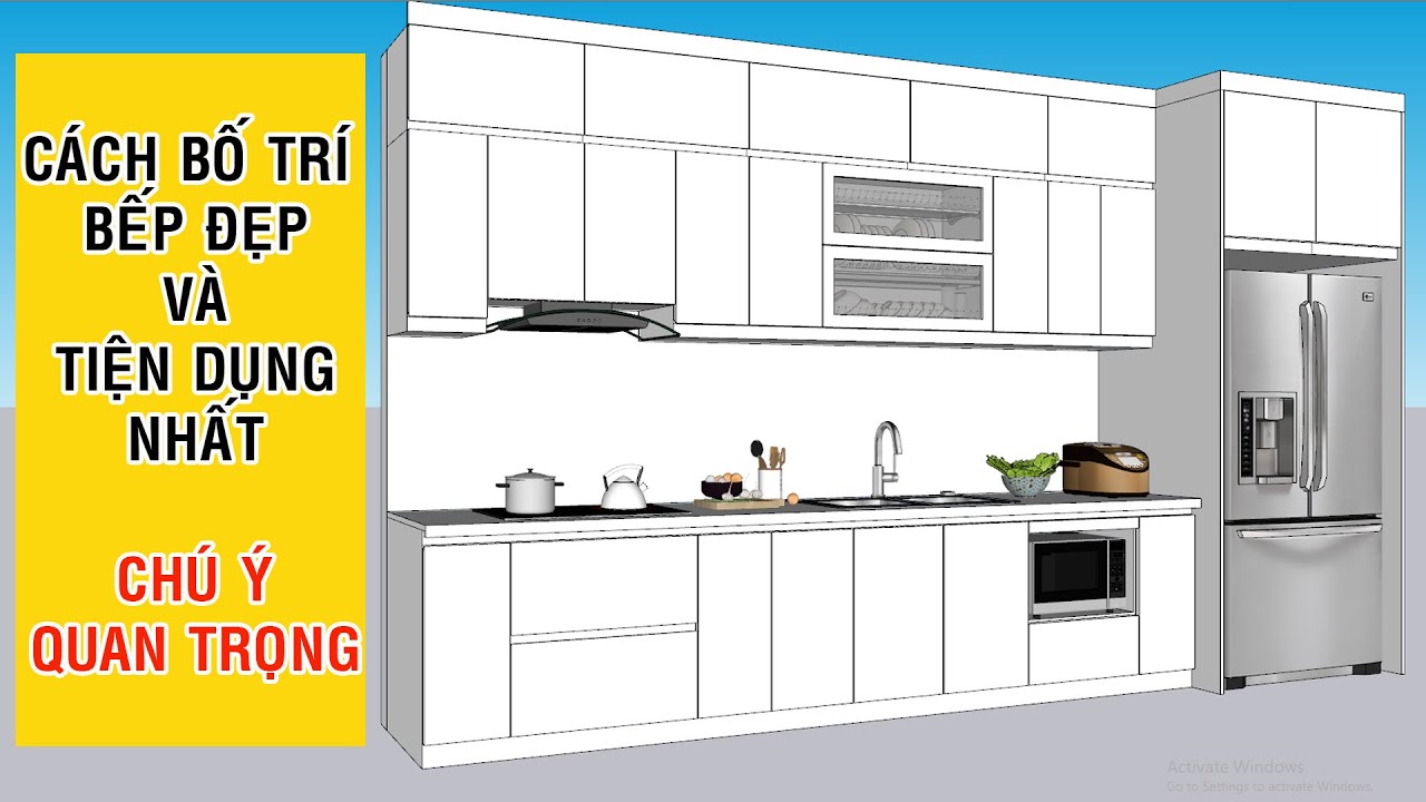 Cách bố trí bếp đẹp và tiện dụng nhất, Những lưu ý quan trọng khi làm tủ bếp
