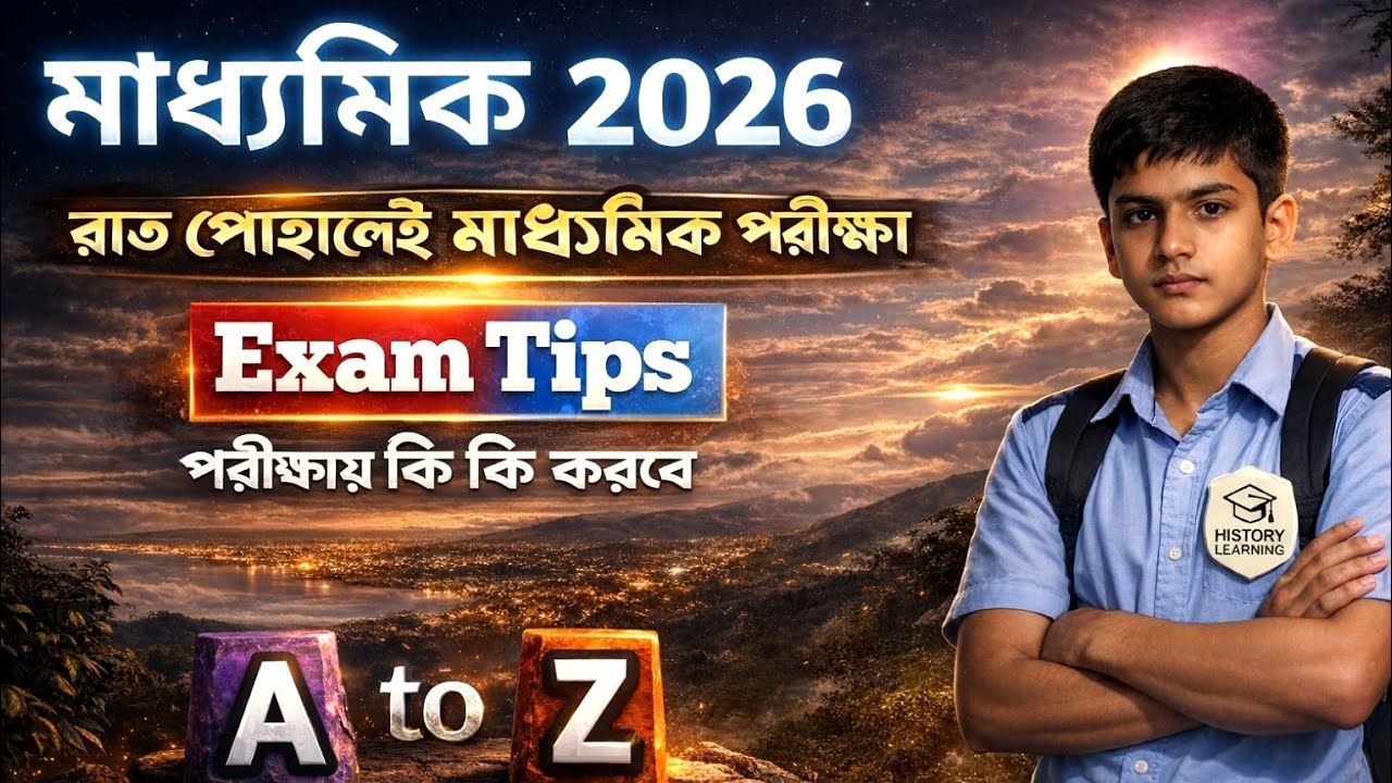 রাত পোহালেই মাধ্যমিক পরীক্ষা। শেষ রাতের প্রস্তুতি। Best of luck. #madhyamik2026 #history 