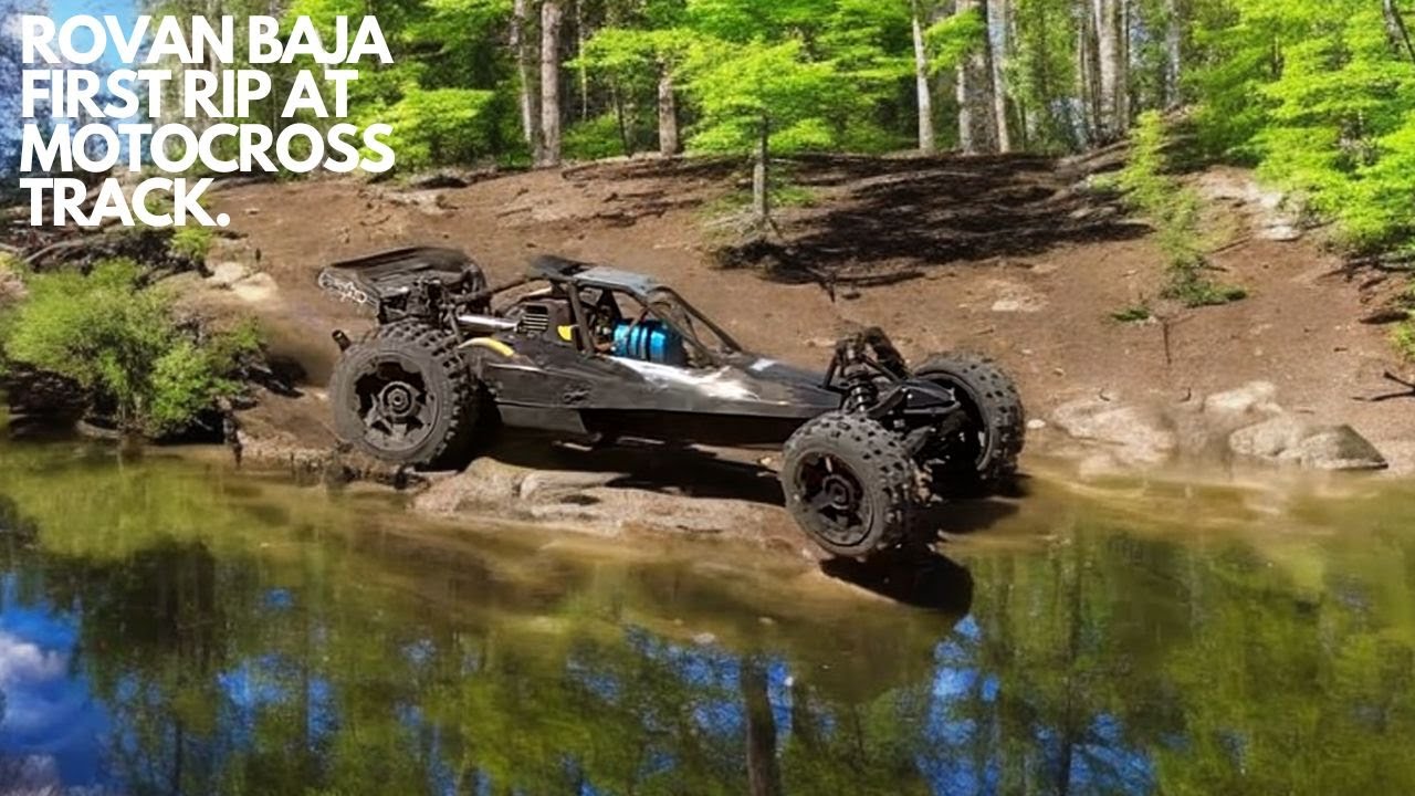 THE ROVAN BAJA 5B 2-STROKE 🔥 RIP AT MOTOCROSS TRACK JUMPS AND CRASHES