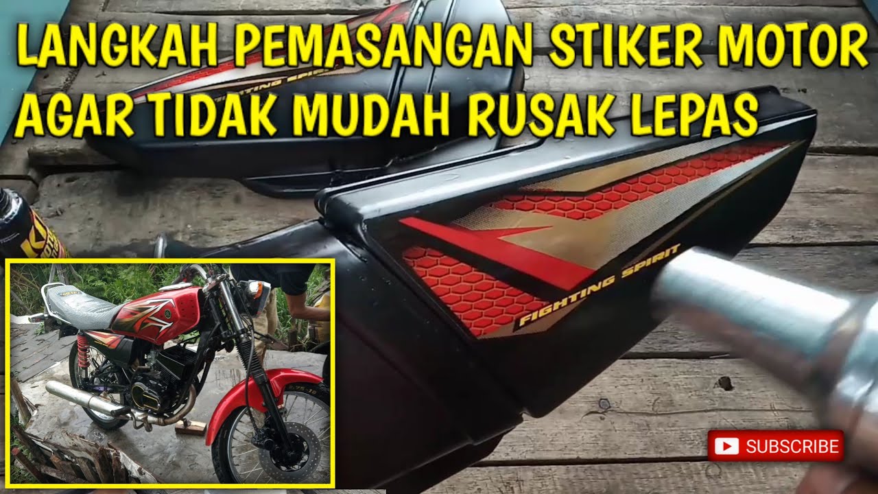 Langkah pemasangan stiker motor agar tidak mudah rusak lepas