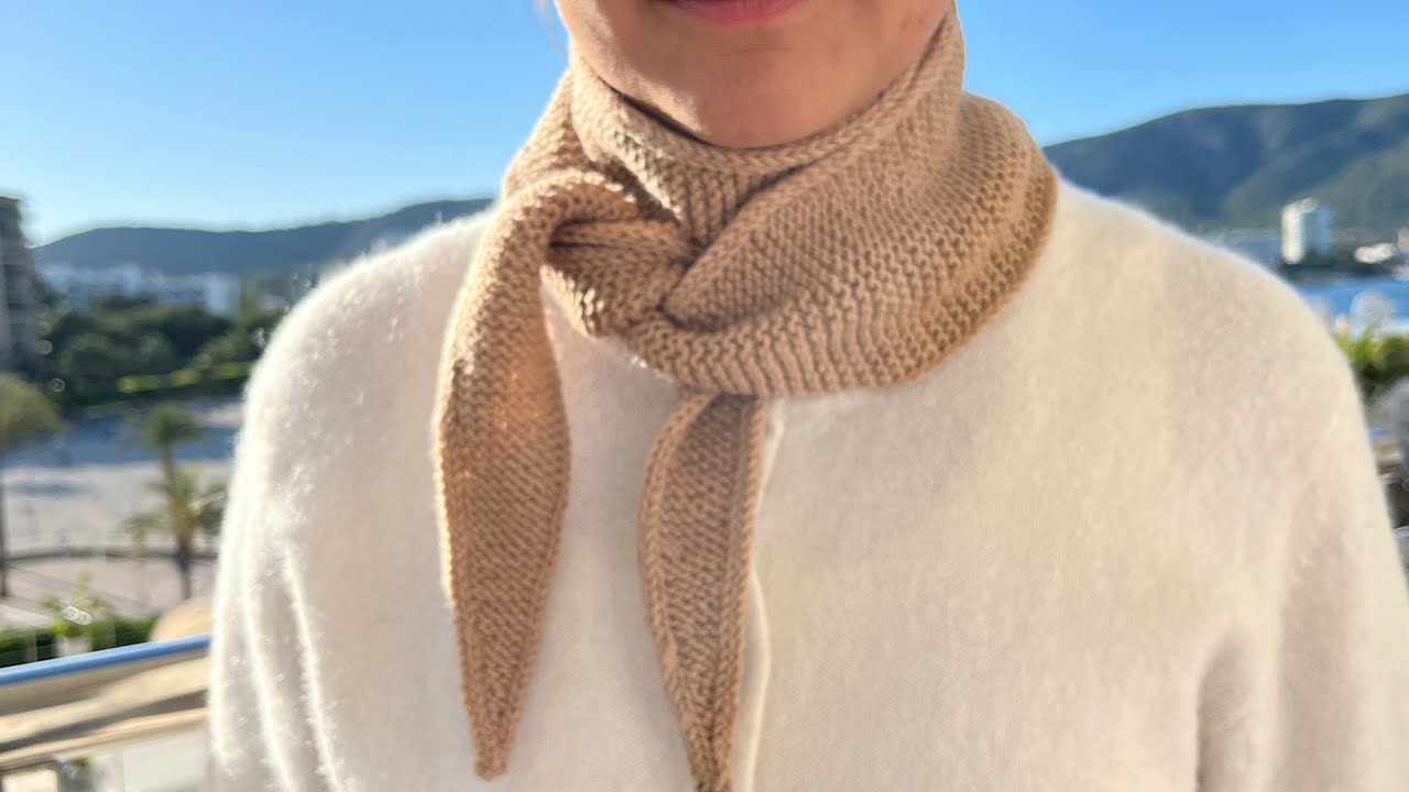 Kleinen Schal mit Kordelzug stricken