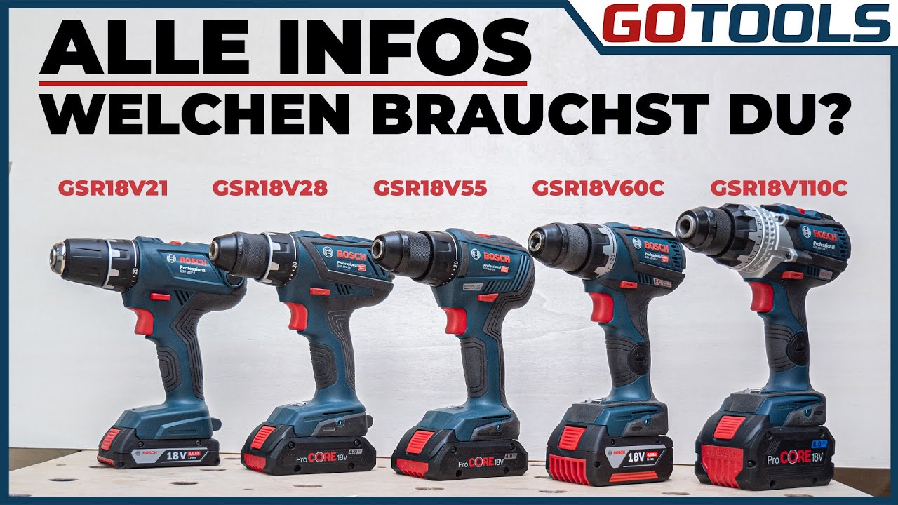 🔥 Welchen brauchst Du? Alle 18V Bosch Akkuschrauber vom GSR 18V-21 bis GSR 18V-110 | inkl. Verlosung