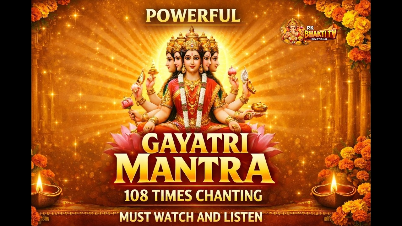 GAYATHRI MANTRA 108 TIMES CHANTING | POWERFUL MANTRA | RK BHAKTI TV DEVOTIONAL | POSITIVE ENERGY
