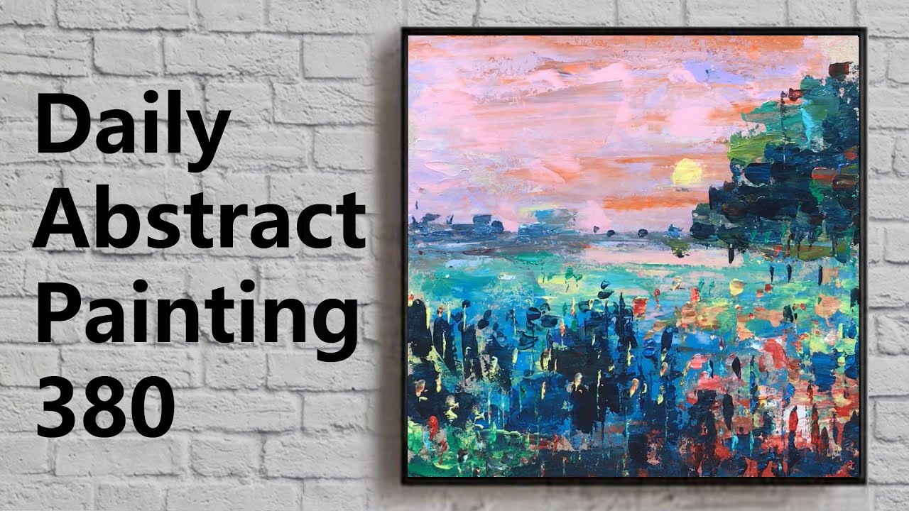 Abstract Painting Demo |  Palette Knife | Painting Tutorial | Daily Challenge 380