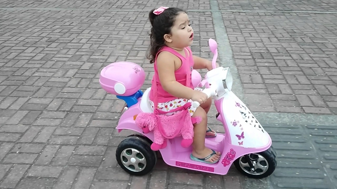 Moto el&eacute;trica infantil(scooter el&eacute;trica flower rosa 6v)