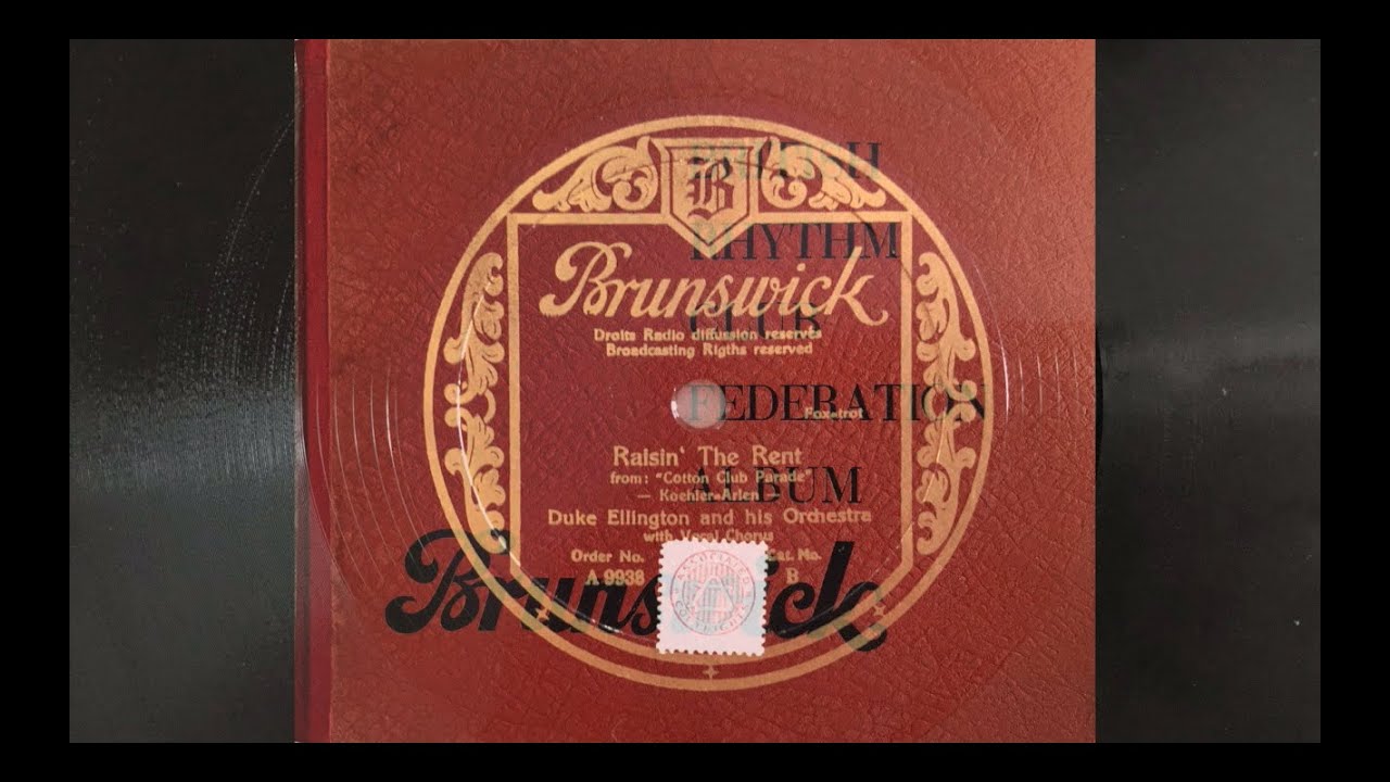 BRUNSWICK A 9938: DUKE ELLINGTON Raisin' The Rent - DON REDMAN How Ya' Feelin'? 1933 NYC Jazz