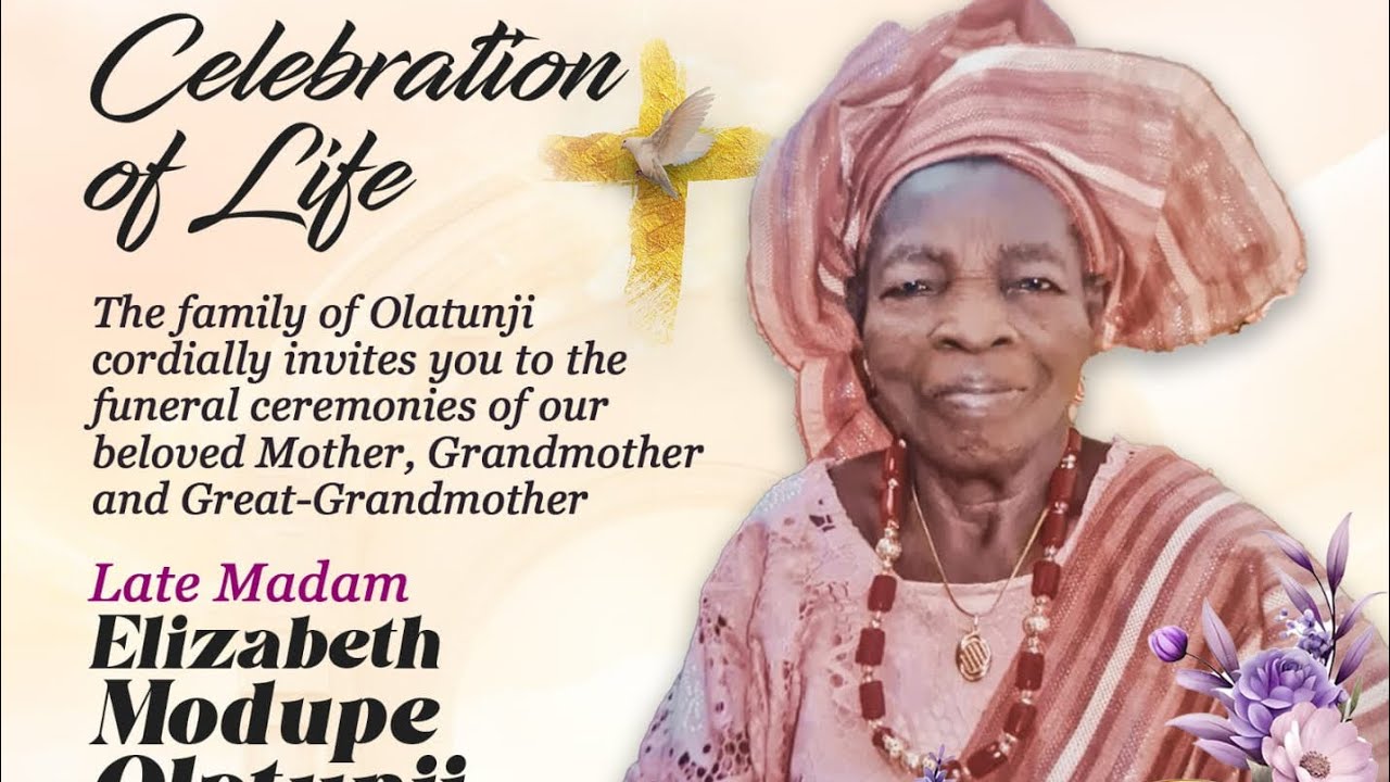 LATE MADAM ELIZABETH MODUPE OLATUNJI SERVICE OF SONGS 2