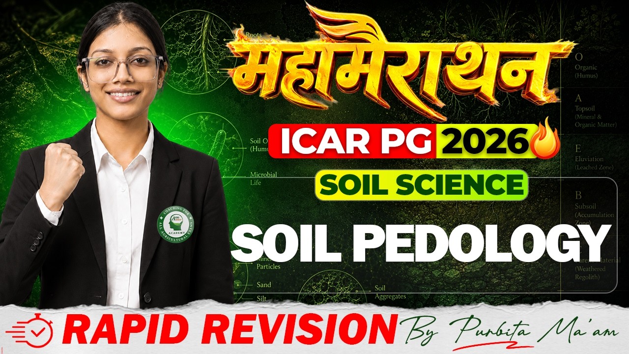 ICAR PG 2026: Soil Pedology MAHAMARATHON 🔥 | Rapid Revision by Purbita Ma'am